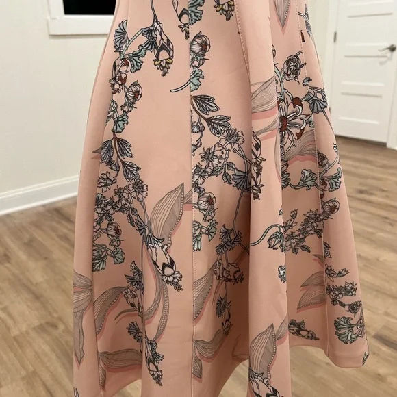 BAR III Bar III Zip-Front Fit Flare Scuba Dress, Chutney Combo - Picture 4 of 16